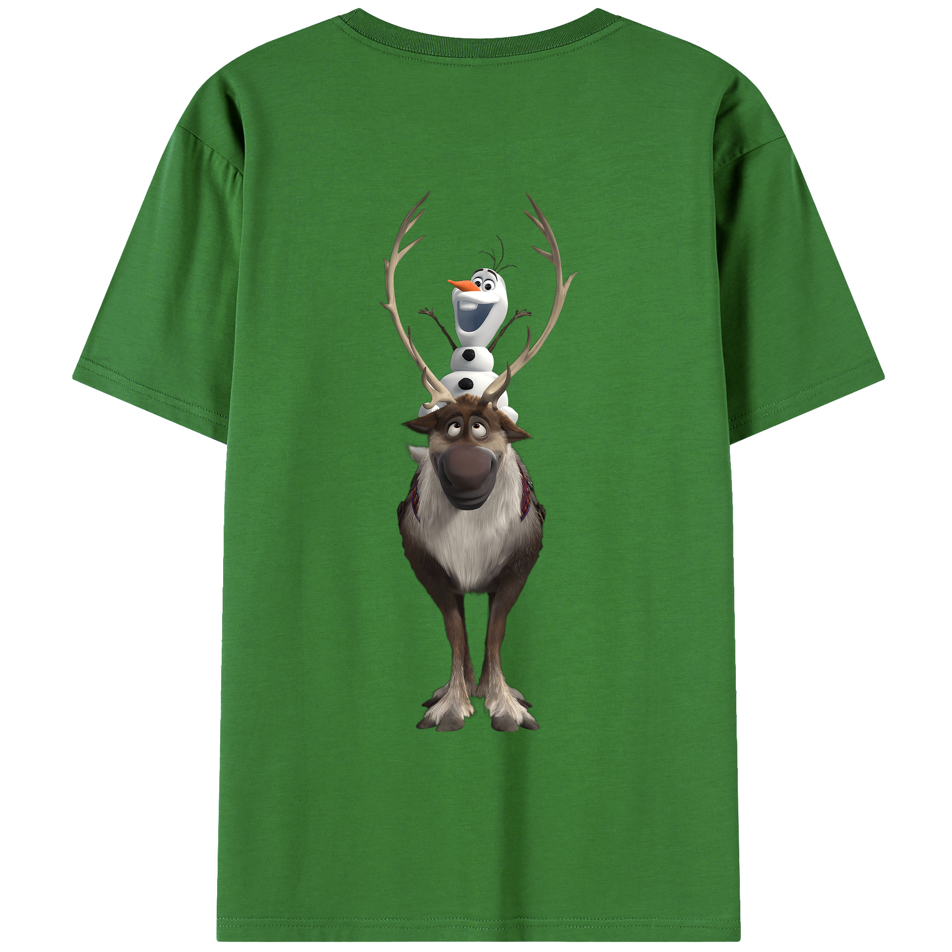 （画像用） アナと雪の女王 アンナ エルサ Frozen Anna Elsa レディース半袖Tシャツ(バックプリント)